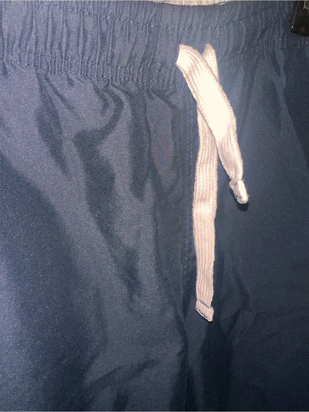 U.S. Polo Assn. Navy Swim Board Shorts with White Drawstring